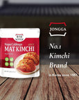 JONGGA Spicy Napa Cabbage Kimchi Pack of 8 Shelf Stable Mat Kimchi Spicy Korean Authentic Fermented Pickled Cabbaged Kimchi Perfect with Ramen Noodles and Rice