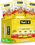 That’s it. Crunchables Fruit Snacks for Kids 100% Organic Apples + Bananas, Deliciously Healthy and Light, Plant-Based, Non-GMO, Gluten Free, USDA Approved Snacks 24 Packs (8.5g)