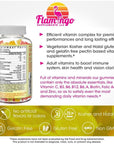 Flamingo Supplements Multivitamin Gummies | Vegan Friendly, Kosher Halal NO Gluten or Gelatin, no GMO| for Men, Women & Kids| 3 Natural Flavors | Vitamins C, B3, B12, Biotin, Zinc & More| 100 Gummies