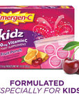 Emergen-C Kidz 250mg Kids Vitamin C Powder, Caffeine Free, Immune Support Drink Mix, Fruit Punch Flavor - 30 Count/1 Month Supply