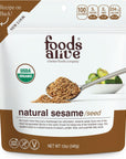 Foods Alive  Organic Natural Sesame Seeds  12 oz