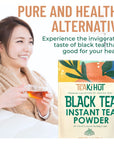 TEAki Hut Instant Black Tea Powder 4 oz Black Tea Powder Powdered Black Tea for Hot and Cold Beverages Refreshing Instant Tea Powder Unsweetened Tea Powder 113 Servings