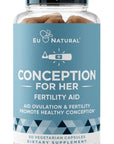 Conception Fertility Supplements for Women - Prenatal Vitamins - Promote Hormone Balance, Cycle Consistency, Aid Ovulation - Myo-Inositol, Folate, Folic Acid, Vitex, More - 60 Vegetarian Soft Capsules