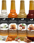 Syruvia Coffee Syrup Flavor Fusion Pack Vanilla Caramel Hazelnut and Brown Sugar Cinnamon  Elevate Your Coffee Game