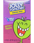 Lot of 6 6ct Boxes Mixed Variety JOLLY RANCHER  3 Green Apple  3 Watermelon Singles to Go Sugar Free Drink Mix