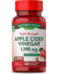 Nature's Truth Apple Cider Vinegar Capsules | 1200mg | 60 Veggie Pills | Extra Strength | Vegan, Non-GMO and Gluten Free Supplement