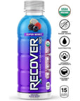 RECOVER 180 Organic Hydration Sports Drink - 16 Fl Oz (Pack of 12)