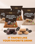 Funtasty Coffee Latte Flavored Hard Candy Pack 2 Pounds  Contains Caffeine Individually Wrapped