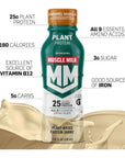 Muscle Milk Plant Based Protein Shake, Vanilla Caramel - 11.16 Fl Oz (Pack of 12)