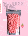 Freeze Dried Candy 11 oz Mini Bursts All Pink Flavour Punch Fruit Strawberry AllPinks Treat Snack Deliciously Crunchy Intense Gift Resealable Bag TikTok Trends Lightweight FreezeDried Hard Candies