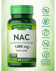 Nature's Truth N Acetyl Cysteine NAC | 1200mg | 60 Capsules | Non-GMO and Gluten Free Supplement