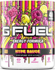 G fuel Hype Sauce Energy Powder, Sugar Free, Clean Caffeine Focus Supplement, Water Mix, Raspberry Lemonade Flavor, Focus Amino, Vitamin + Antioxidants Blend, 9.8 oz (40 Servings)