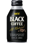 UCC Unsweetened Black Coffee - 9.74 oz (Pack of 24)