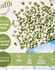 NUTS US  Wasabi Coated Green Peas  Vegan  Premium Quality  Crunchy  Spicy Roasted Flavor  Packed in a Resealable Bag 3 LBS