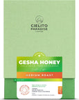 Gesha Honey Medium Roast Cielito Paradise Coffee Whole Bean Garzon Huila Colombia Single Origin with exotic notes of mandarin tangelos strawberries and grapes 12oz