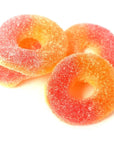 Sour  Sweet Peach Rings Gummy Candy Bulk Pack 2 Pounds