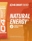 C4 Smart Energy Powder Stick Packs - Sugar Free Performance Fuel & Nootropic Brain Booster, Coffee Substitute or Alternative | Peach Mango - 14 Count