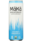 Mākā Wheatgrass Superfood Beverage, Coconut Pineapple Organic Flavors - 12 Fluid Ounce (Pack of 12)