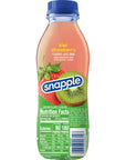 Snapple Kiwi Strawberry Juice Drink 16 Fl Oz Recycled Plastic Bottle Pack Of 12 All Natural No Artificial Flavors Or Sweeteners Contains 3 Real Juice