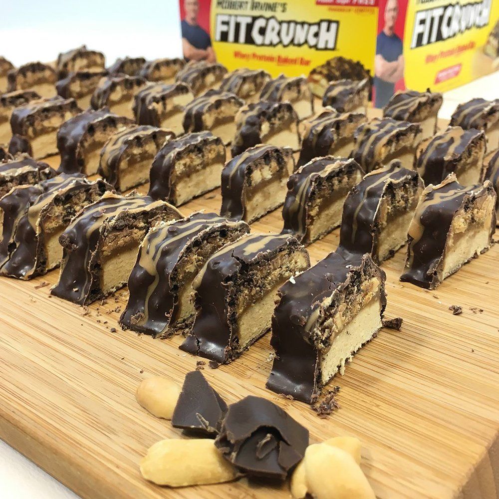 FITCRUNCH Snack Size Protein Bars Designed by Robert Irvine 6Layer Baked Bar 3g of Sugar  Soft Cake Core 18 Peanut Butter Snack Size Bars  1 Strawberry Snack Size Bar