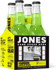 Four4 Bottles  Jones Soda Co Green Apple Soda Flavor  100 Cane Sugar Soda  Craft Soda Pop  Soda Soft Drinks  Glass Bottle Soda