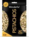 Wonderful Pistachios In Shell, Lightly Salted Nuts, 16 Ounce Resealable Bag - Healthy Snack, Protein Snack, Pantry Staple