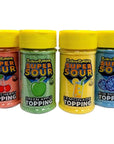 Pucker Powder Super SOUR Topping Assortment Pack Dessert Topping Candy Ice Cream Topper Cupcake and Cake Topper Gift Pack Kids Parties Cocktail Rimmer  4 Pack