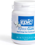 Epic Xylitol Chewing Gum  Sugar Free  Aspartame Free Chewing Gum Sweetened wXylitol for Dry Mouth  Gum Health Wintergreen 50Piece Bottle 3 Bottles