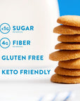 HighKey Sugar Free Cookies Variety 2-Pack - Keto Snack Pack Zero Carb No Sugar Chocolate Chip Cookies + Vanilla Wafers Low Carb Snacks Gluten Free Diabetic Snack Dessert Diet Friendly Food 4oz