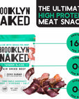 Brooklyn Biltong  CARNIVORE Snack Air Dried Grass Fed Beef South African Beef Jerky  AIP Approved Paleo Keto Gluten Free Only Salt Water and Vinegar Made in USA  16 oz Bag