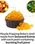 Mayde Popping Boba Pearls for Drinks Desserts  Breakfast Bowls Passion Fruit Flavor 7 Pounds