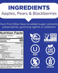 Chum Fruit Bites 100% Real Fruit Snacks | Berry, 72 Pack | Non-GMO, No Added Sugar or Preservatives | Top 12 Allergen and School Friendly, Nut-Free, Gluten-Free, Vegan, Kosher, Paleo