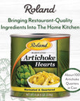 Roland Foods Marinated Quartered Artichoke Hearts Specialty Imported Food 5 Lb 8 Oz Can