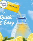 Crystal Light Lemonade SugarFree OntheGo Drink Packets Pack of 3 10 Packets Each Box 30 Total Packets Bundle with Drink Pouch and Straw