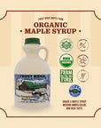 Frost Ridge Maple Farm Organic Maple Syrup Grade A Quart 32 FL OZ Medium Amber Rich