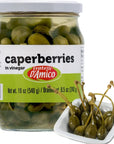 Caperberries Premium Qulaity First Selection Pickled Capers Family Size 19oz 540g NONGMO Fratelli DAmico Product of Italy