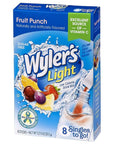 Wylers Light Singles To Go Powder Packets Water Drink Mix Fruit Punch 8 Packets per Box 24 total Packets Pack of 3