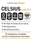 CELSIUS Sparkling Orange, Functional Essential Energy Drink - 12 Fl Oz (Pack of 12)