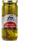 Amish Wedding Hot Pickled Okra 16oz Pack of 2