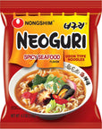 Nongshim Neoguri Spicy Seafood Ramen Noodle Soup, 16 Pack, Microwaveable Ramyun Instant Noodle Cup, Bold & Spicy Chili Peppers