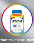 Centrum Silver Multivitamin for Men 50 Plus, Multimineral Supplement, Vitamin D3, B-Vitamins and Zinc, Gluten Free, Non-GMO Ingredients, Supports Memory and Cognition in Older Adults Tablet - 200 Ct