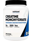 Nutricost Creatine Monohydrate Micronized Powder (1 KG) - Pure Creatine Monohydrate