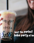 Locca Boba Tea Kit  Black Milk Tea Boba Kit  8 Servings Premium Boba Kit with Chewy Tapioca Pearls  Boba Balls Boba Making Kit for Kids Teens Adults  Sago Pearls Boba Milk Tea Kit  Bubble Tea Set