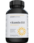 Plant-Based Vitamin D3 Immune Support with Vegan K2 Complex in a Vegetarian Softgel - Includes 5,000 IU of Vitamin D for Immunity Boost, Complete Bone Health & Arterial Protection (1 D3+K2)