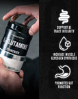 L-Glutamine Powder 100 Servings - Vegan Fermented L Glutamine Powder Supplement for Post Workout Muscle Recovery, Immunity, Digestive Health - Tested & Trusted, No Artificial Filler - Unflavored