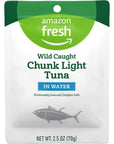 Amazon Fresh Chunk Light Tuna Pouch 25 Oz