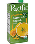 Pacific Foods Organic Butternut Squash Soup, Plant Based, 32 oz Carton