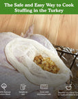 Regency Wraps Turkey Stuffing Bags 100 Cotton Mesh Bag Allows Poultry Juice to Flavor Dressing with MessFree and Safe Removal Pack of 2 Natural