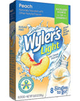 Wylers Light Singles To Go Drink Mix Peach 6 pack 48 Drink Sticks Total