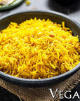 Golden Saffron Yellow Rice  Delicious Taste Low Fat GMO Free Easy Cook Low Fat Long Grain Rice  32OZ 2LBS